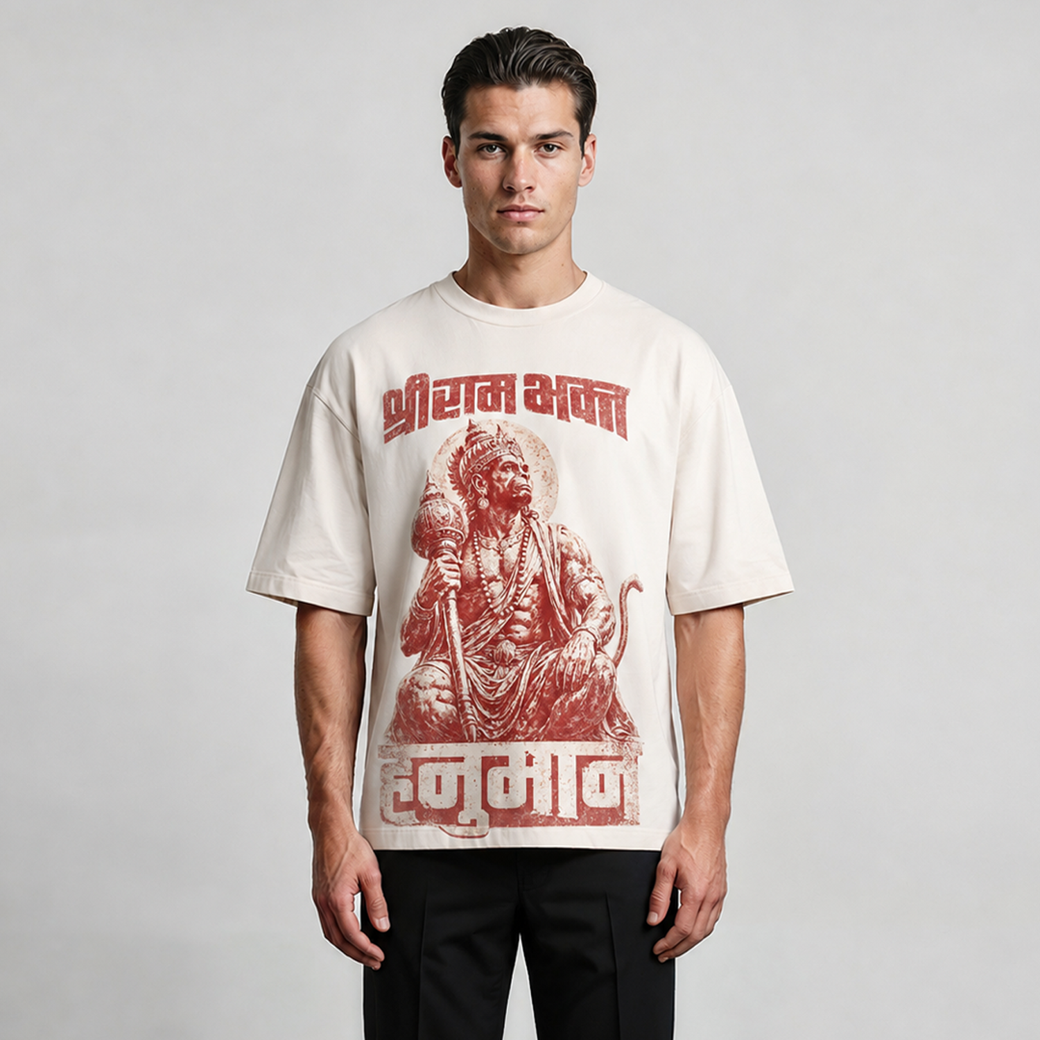 Oversized Heritage Tee | Bhakt Hanuman Edition