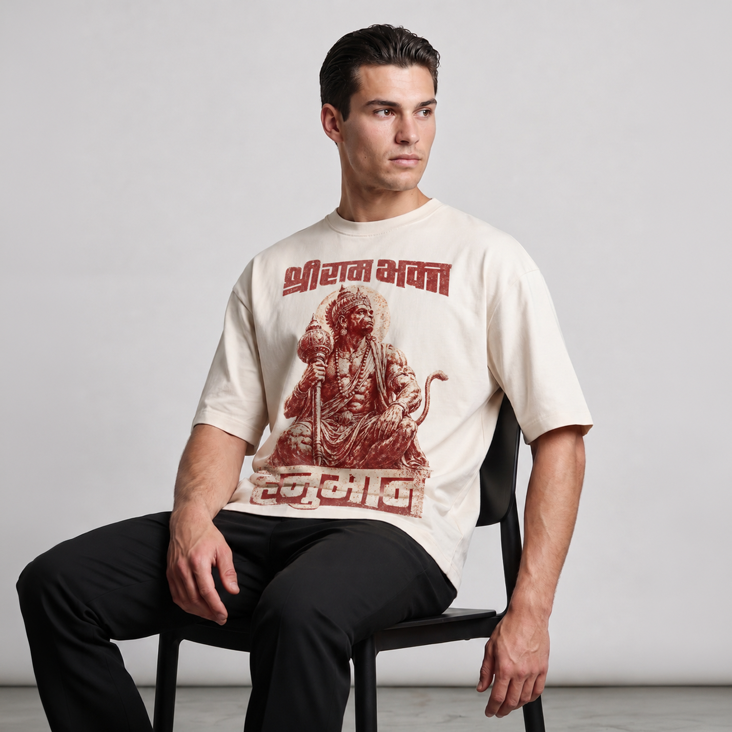 Oversized Heritage Tee | Bhakt Hanuman Edition