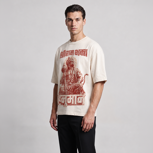 Oversized Heritage Tee | Bhakt Hanuman Edition